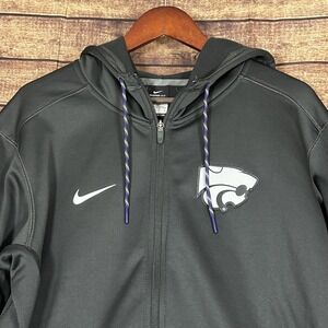 Kansas State University Wildcats KSU Nike Therma Fit Hoodie Full Zip Jacket L